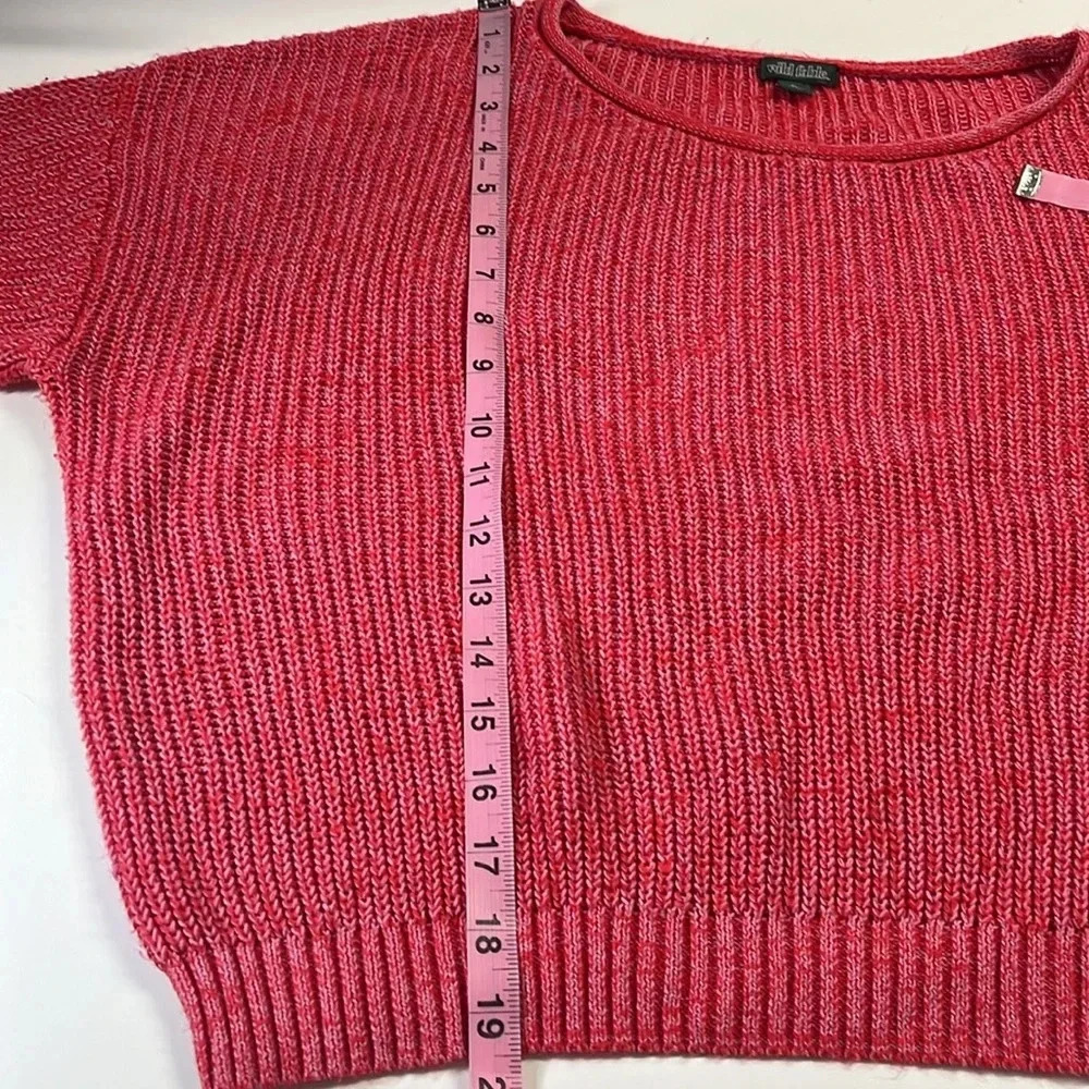 Cropped wild fable knit sweater target sweater ribbed hem sleeves juniors XL - Picture 4 of 11